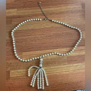Pearl and crystal necklace